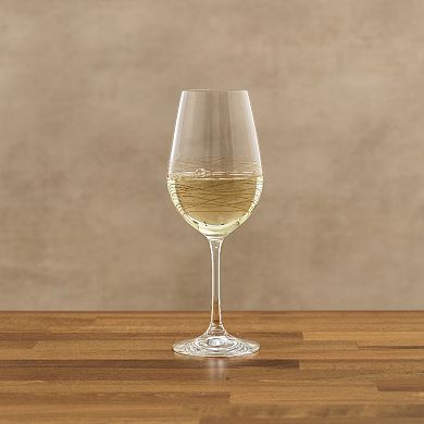 JoyJolt Golden Royale Set of 2 Crystal Red Wine Glasses