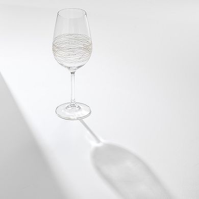 JoyJolt Golden Royale Set of 2 Crystal Red Wine Glasses