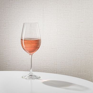 JoyJolt Golden Royale Set of 2 Crystal Red Wine Glasses