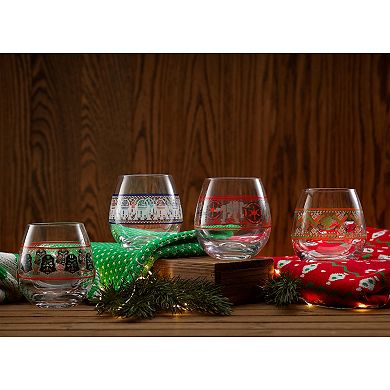 JoyJolt Star Wars Ugly Sweater Collection 4-pc. Stemless Wine Glass Set