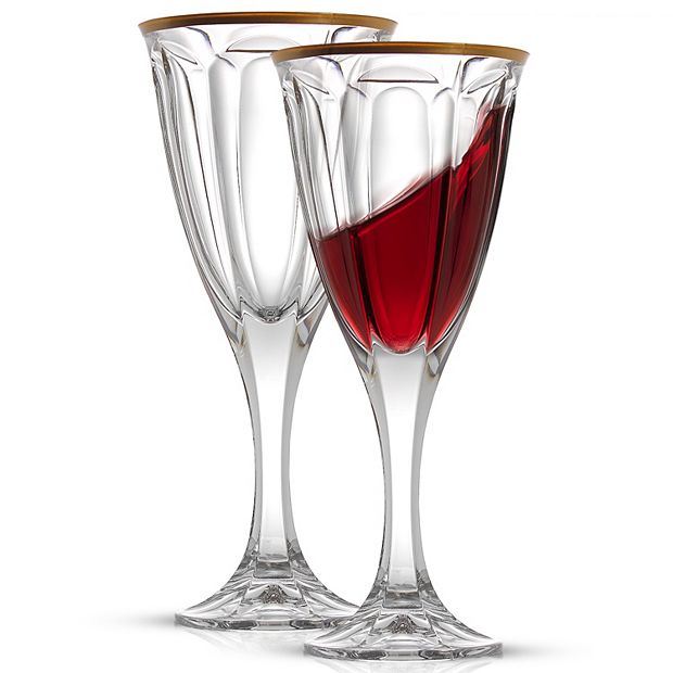 Joyjolt Windsor Crystal White - 6 Oz- Set Of 2 Wine Glass