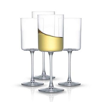 JoyJolt Claire Set of 4 Cylinder White Wine Glasses