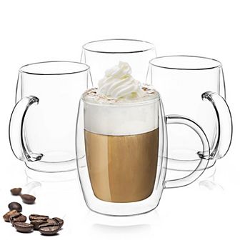JoyJolt Aroma Set of 4 Double Walled Insulated Glasses