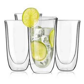 JoyJolt Spike 4 pc Double Walled Insulated Glass Set