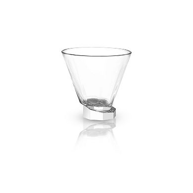 JoyJolt Aqua Vitae 2-pc. Octagon Off Base Martini Glass Set