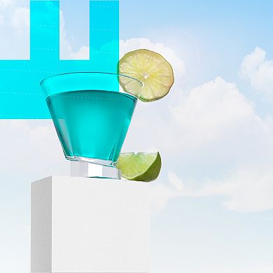 JoyJolt Aqua Vitae 2-pc. Octagon Off Base Martini Glass Set