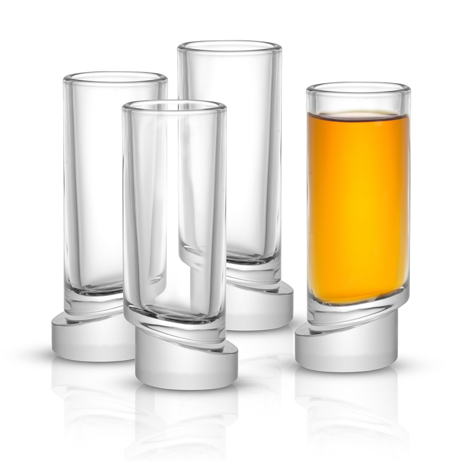 Joyjolt Carre Collection Shot Glasses - Set Of 8 Square Heavy Base