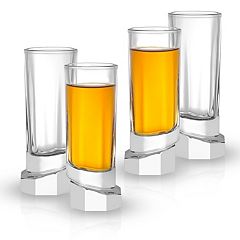 Joyjolt Carre Collection Shot Glasses - Set Of 8 Square Heavy Base