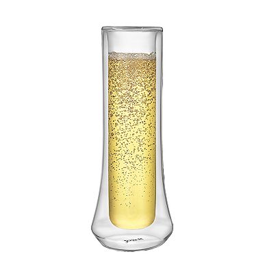 JoyJolt Cosmo 2-pc. Double-Wall Stemless Champagne Flute Glass Set
