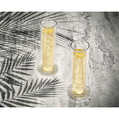 JoyJolt Cosmo 2-pc. Double-Wall Stemless Champagne Flute Glass Set