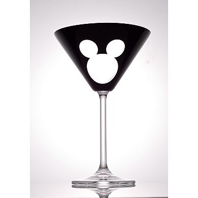 Disney's Luxury Mickey Mouse Crystal Martini Glass Set by JoyJolt