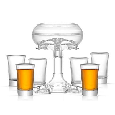 JoyJolt Shot Dispenser with 6-pc. Shot Glass Set