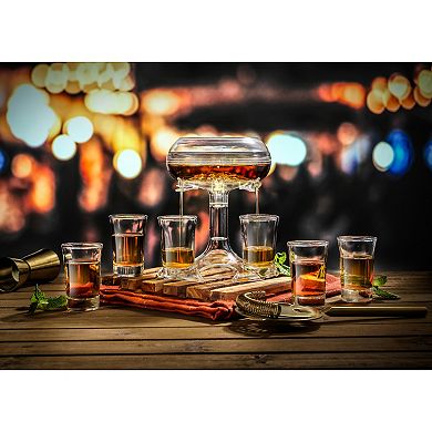 JoyJolt Shot Dispenser with 6-pc. Shot Glass Set