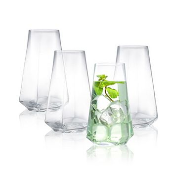 JoyJolt Infiniti 4 pc Crystal Highball Glass Set