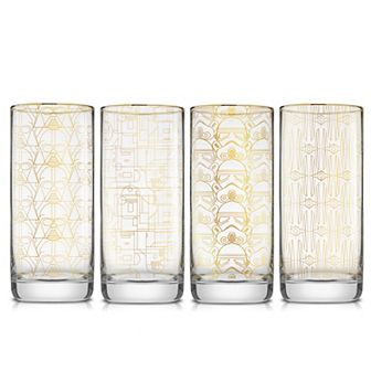JoyJolt Star Wars Deco 4 pc Tall Drinking Glass Set