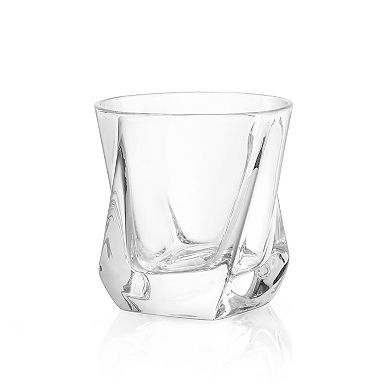 JoyJolt Aurora 4-pc. Crystal Whiskey Glass Set