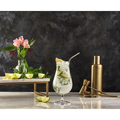 JoyJolt Terran 8-pc. Premium Hurricane Cocktail Glass Set
