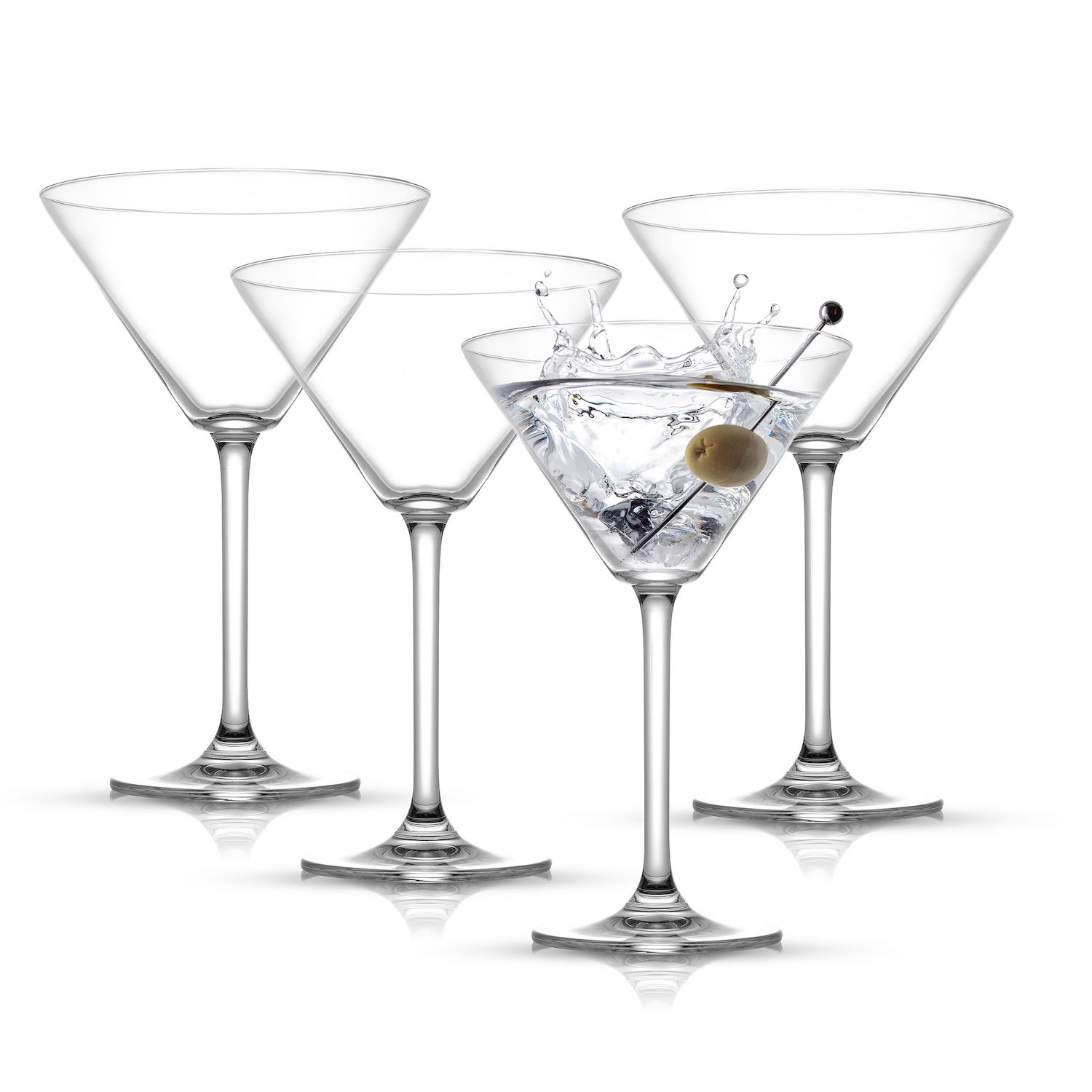 SNOWFOX Shimmer Collection Insulated Stainless Steel Martini and Margarita  Cocktail Glass, Set of 2, Shimmer Grey