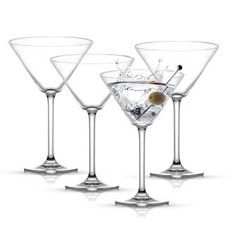 JoyJolt Olivia 4 pc Premium Crystal Martini Glass Set