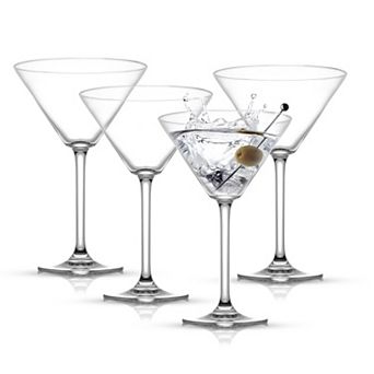 JoyJolt Olivia 4 pc Premium Crystal Martini Glass Set