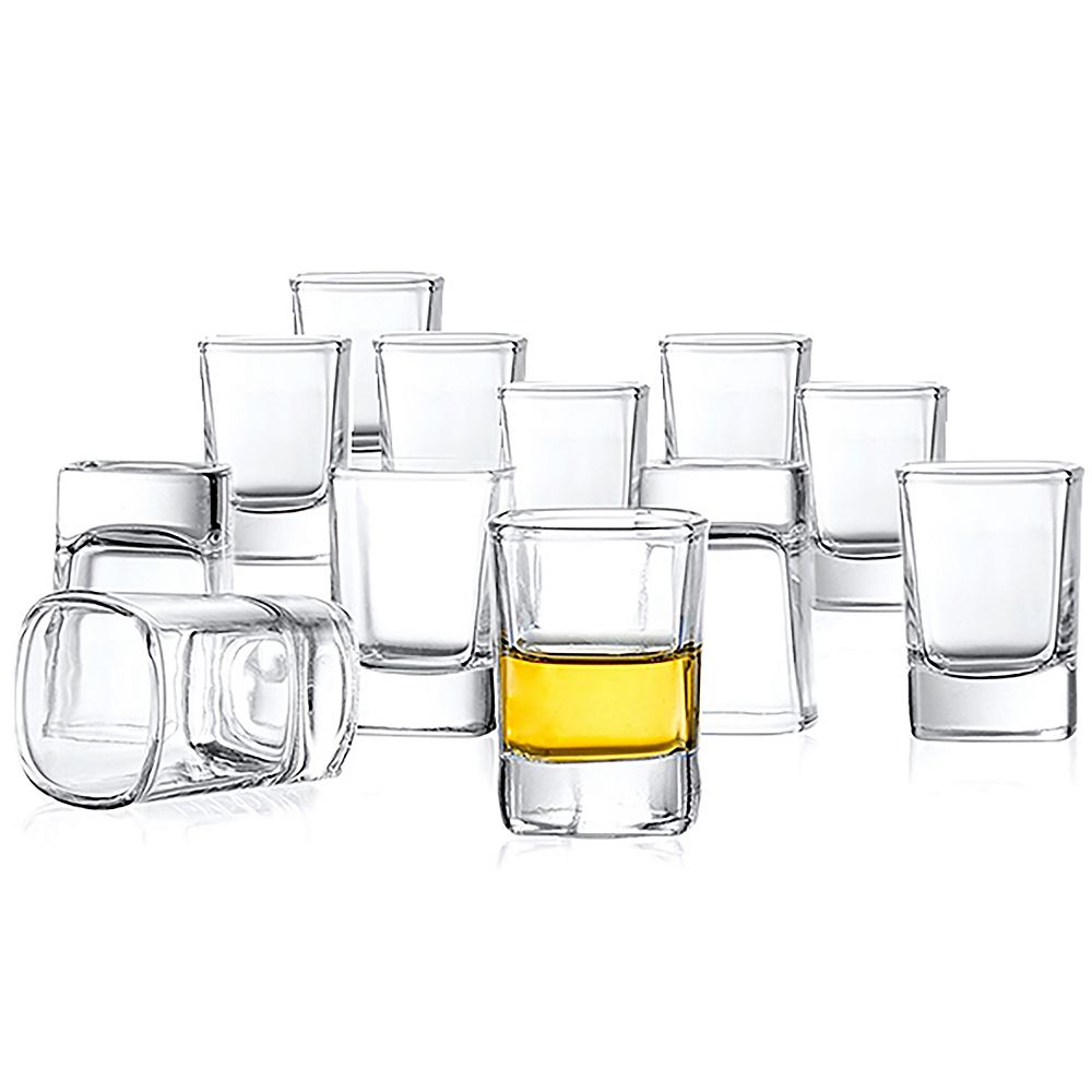 JoyJolt City 12-pc. Heavy-Base Shot Glass Set