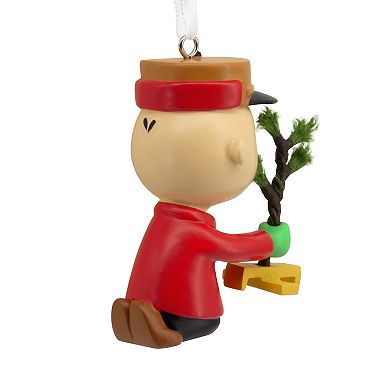 Hallmark Peanuts Charlie Brown Kneeling with Tree Christmas Ornament