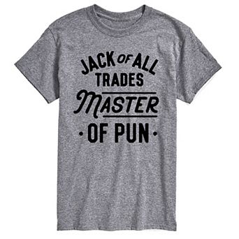 Big & Tall Jack of Trades Master of Pun Graphic Tee