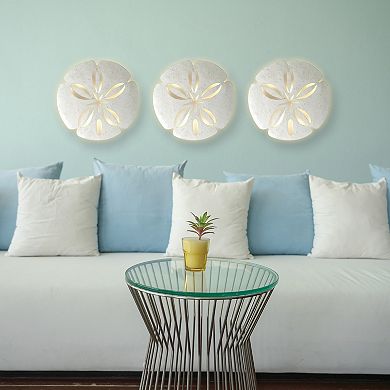 Studio 66 Seaside LED Sand Dollar Wall Decor