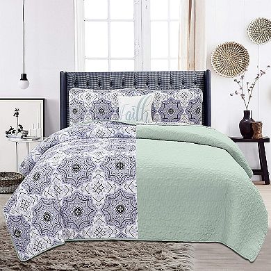 Quilt Set Reversible Down Alternative - Hannah Linen