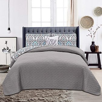 Quilt Set Reversible Down Alternative - Hannah Linen