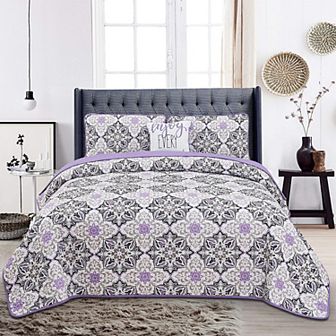 Quilt Set Reversible Down Alternative - Hannah Linen