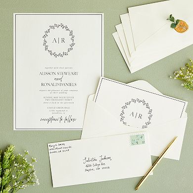 100 Piece Cotton Stationery Paper And Envelopes Set For Writing Letters, 8.5x11"