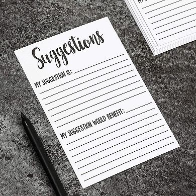 200 Pack Suggestion Cards for Customer Feedback in Bulk, 4x6 in.