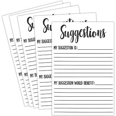 200 Pack Suggestion Cards for Customer Feedback in Bulk, 4x6 in.