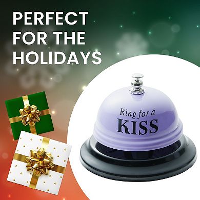 Novelty Ring for Kiss Bell, Funny Gifts for Anniversary, 2.5 in, Purple
