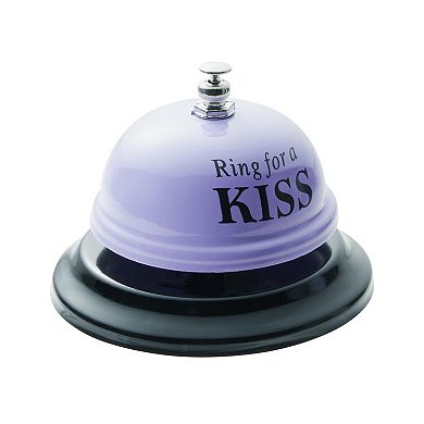 Novelty Ring for Kiss Bell, Funny Gifts for Anniversary, 2.5 in, Purple