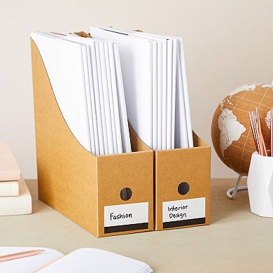 Juvale 8-pack Kraft Paper Material Cardboard Magazine File Holder Boxes