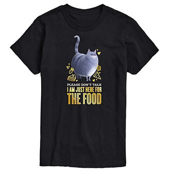 Big & Tall The Secret Life of Pets Here For The Food Cat Graphic Tee