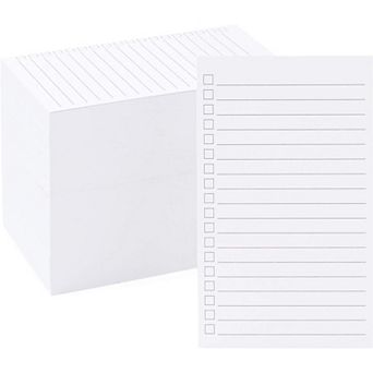 300 Pack Vertical Ruled Index Cards 3x5 with Check Boxes for Daily Lists, Tasks