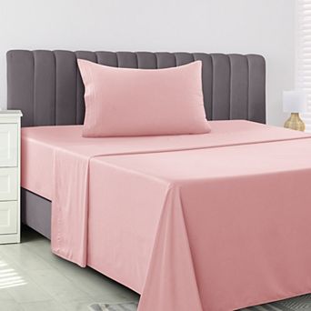 Lux Decor Collection 6 pc Solid Sheet Set Soft Microfiber Deep Pocket Bed Sheets With Pillowcases
