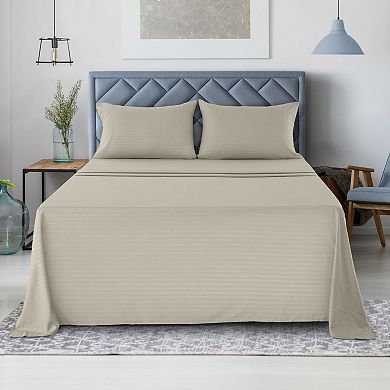 Lux Decor Collection 4-piece Sheet Set - Microfiber Shrinkage And Fade Resistant - Gray, Full