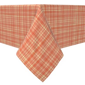 Rectangular Tablecloth, 100% Cotton, Plaid 1