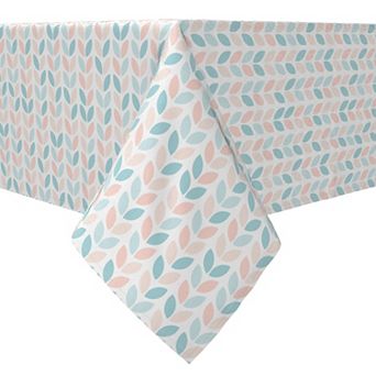 Rectangular Tablecloth, 100% Cotton, Pastel Geometric