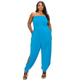 Sleeveless Jumpsuit w/ Leg Slit