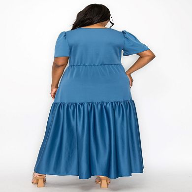 Plus Size Joli Surplice Neck Dress