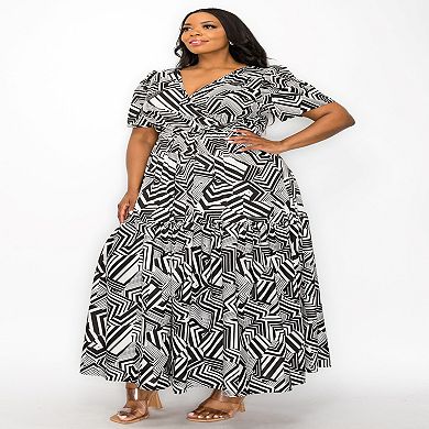 Plus Size Irina Surplice Maxi Dress