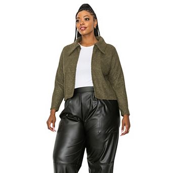 Erica Faux Shearling Crop Jacket