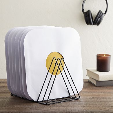 2-pack File Folder Organizer For Desk - Triangle Holder For Magazines (black)