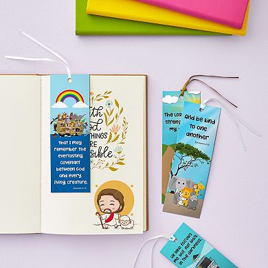 72 Pack Christian Bookmarks Bulk, 12 Bible Verse Quotes For Kids Easter, 6 X 2"