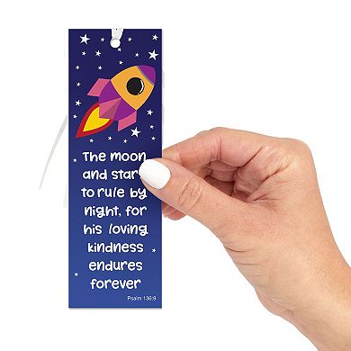 72 Pack Christian Bookmarks Bulk, 12 Bible Verse Quotes For Kids Easter, 6 X 2"